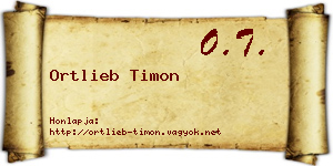 Ortlieb Timon névjegykártya