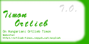 timon ortlieb business card